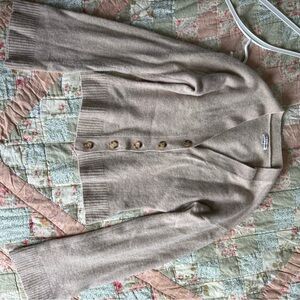 Reformation Tan Button-Up Cardigan